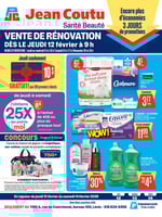 Circulaire Jean Coutu - Vente de Rénovation (Seulement au 1109 A, rue de Courchevel, Lévis)