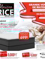 Circulaire Maison Rice - Grande Vente de Matelas