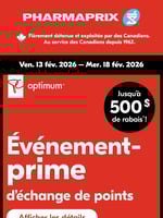 Circulaire Pharmaprix - Événement-PRIME d'échange de points