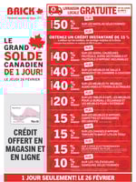 Circulaire Brick - Le grand solde canadien de 1 jour