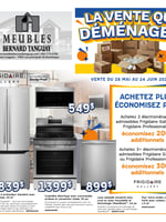 Circulaire Meubles Bernard Tanguay - La vente qui déménage !!