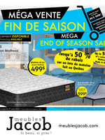 Circulaire ​Meubles Jacob - Méga vente fin de saison