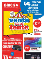 Circulaire Brick - Vente sous la Tente - Téléviseurs