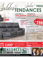 Circulaire Meubles Bernard Tanguay - Soldes Tendances