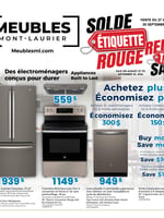 Circulaire Meubles Mont-Laurier - Solde étiquette rouge