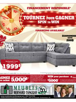 Circulaire Meubles Bernard Tanguay - Tournez pour gagner