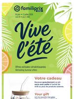 Circulaire Familiprix - Extra - Cahier Vive l'été