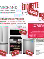 Circulaire Meubles Marchand - Étiquette rouge
