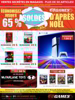 Circulaire EB Games - GameStop - Solde d'Après-Noël