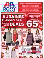 Circulaire Rossy - Aubaines d'Après Noël