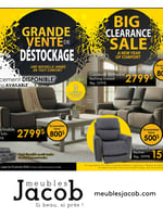 Circulaire ​Meubles Jacob - Grande Vente de déstockage