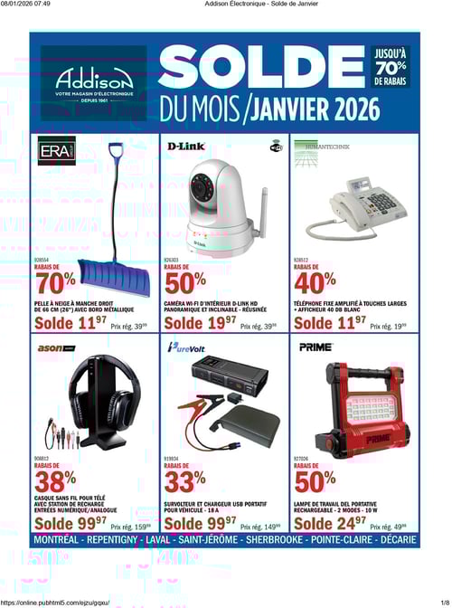 Circulaire Addison Électronique - Page 1
