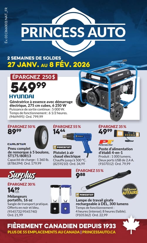 Circulaire Princess Auto - Page 1