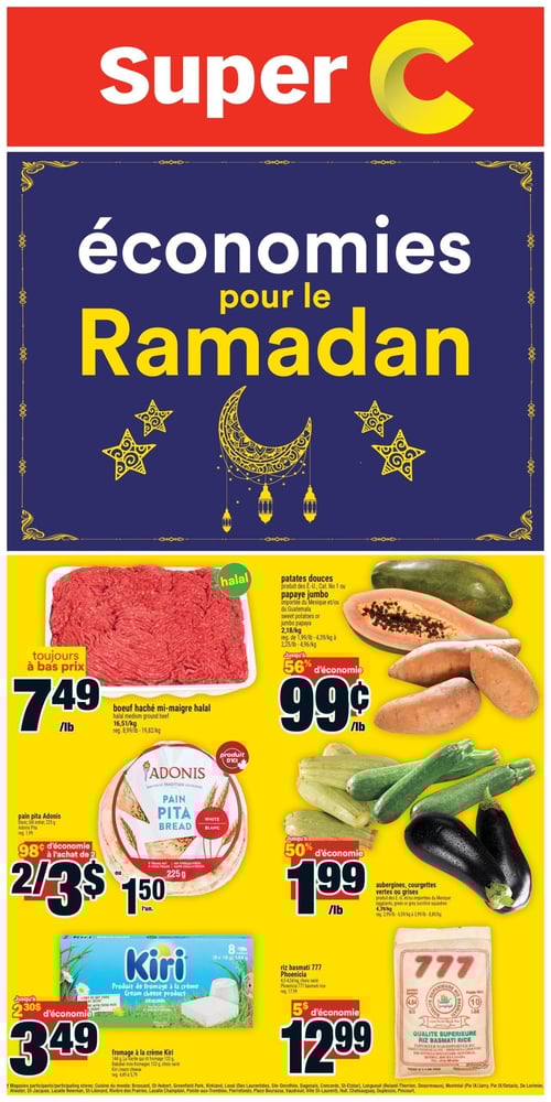 Circulaire Super C - Économies pour le Ramadan - Page 1