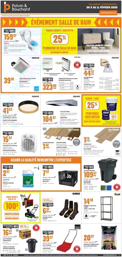 Circulaire Potvin & Bouchard - Page 1
