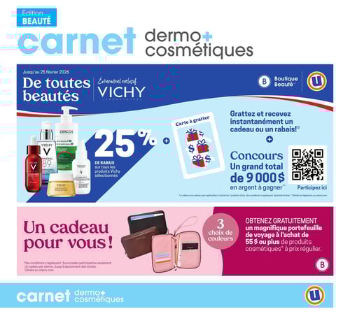 Circulaire Uniprix - Carnet Dermo + Cosmétiques - Page 1