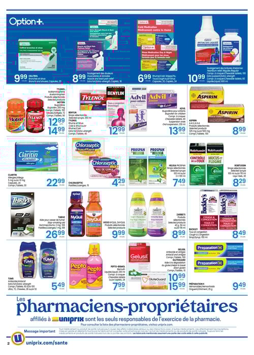 Circulaire Uniprix - Santé - Page 2