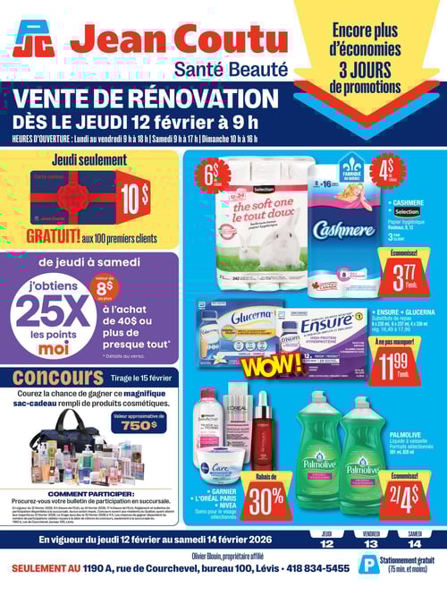 Circulaire Jean Coutu - Vente de Rénovation (Seulement au 1109 A, rue de Courchevel, Lévis) - Page 1