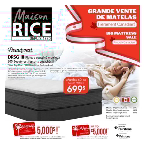Circulaire Maison Rice - Grande Vente de Matelas - Page 1