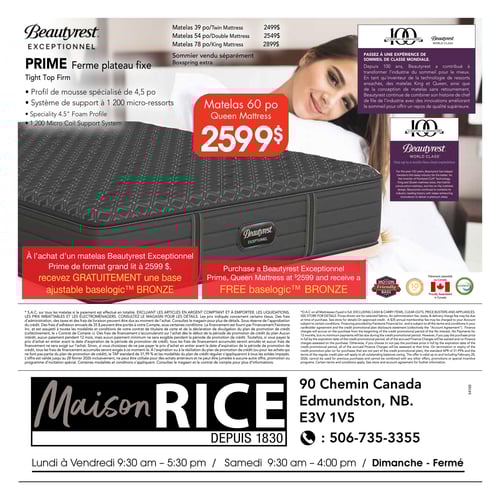 Circulaire Maison Rice - Grande Vente de Matelas - Page 4