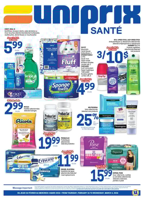 Circulaire Uniprix - Santé - Page 1
