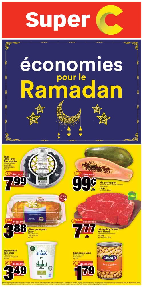 Circulaire Super C - Économies pour le Ramadan - Page 1