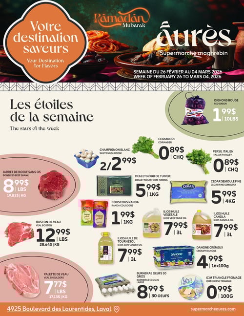 Circulaire Aurès - Supermarché maghrébin - Page 1
