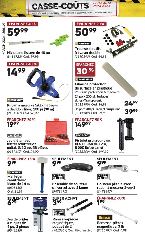 Circulaire Princess Auto - Casse-Coûts - Page 22