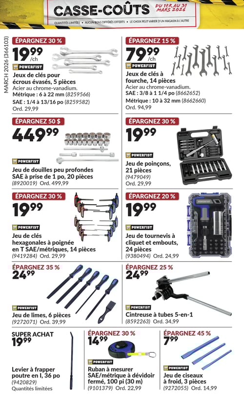 Circulaire Princess Auto - Casse-Coûts - Page 23