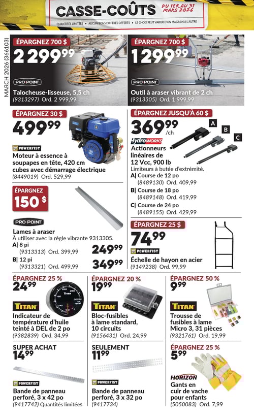 Circulaire Princess Auto - Casse-Coûts - Page 29