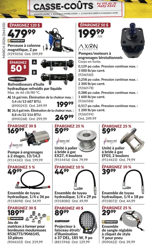 Circulaire Princess Auto - Casse-Coûts - Page 30