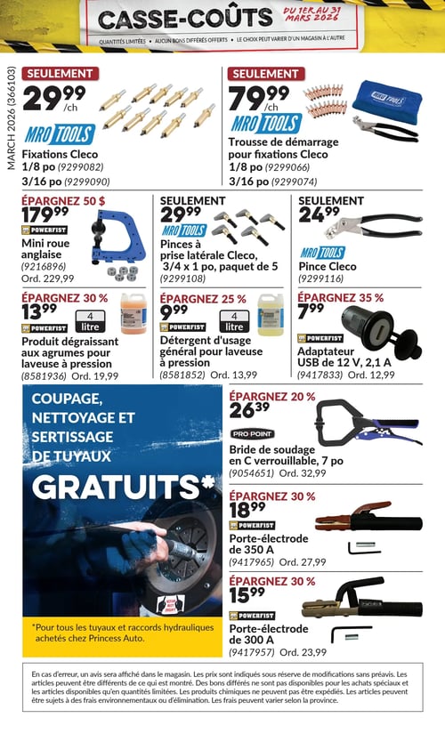 Circulaire Princess Auto - Casse-Coûts - Page 31