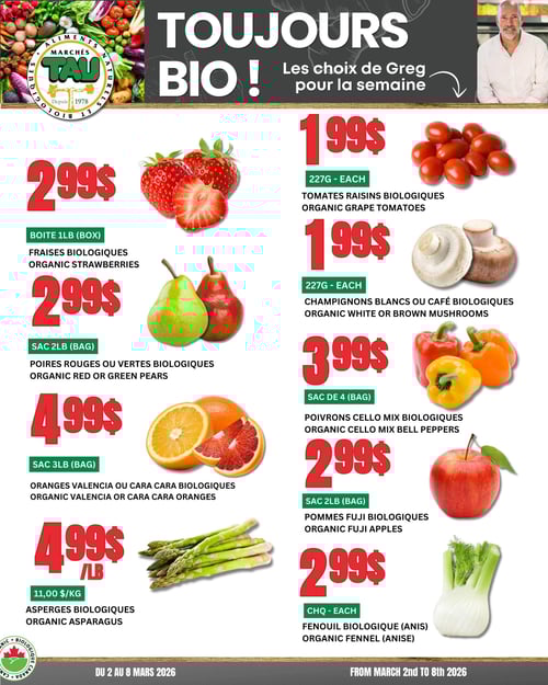 Circulaire TAU Marché d'alimentation Naturelle - Biologique - Page 1