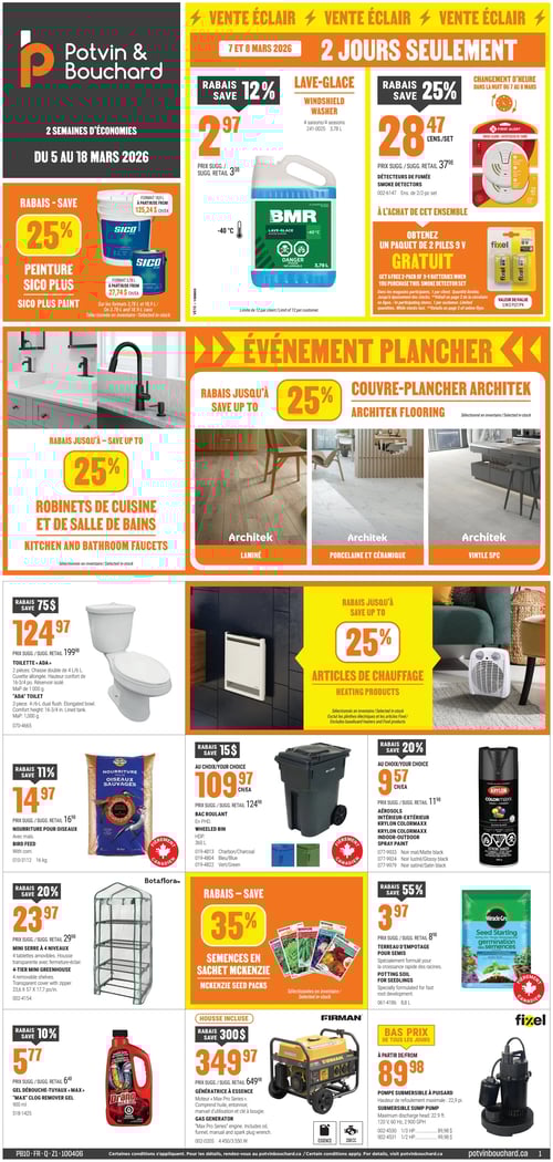 Circulaire Potvin & Bouchard - Page 1