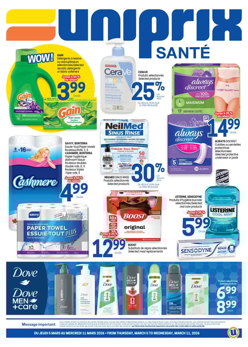 Circulaire Uniprix - Santé - Page 1