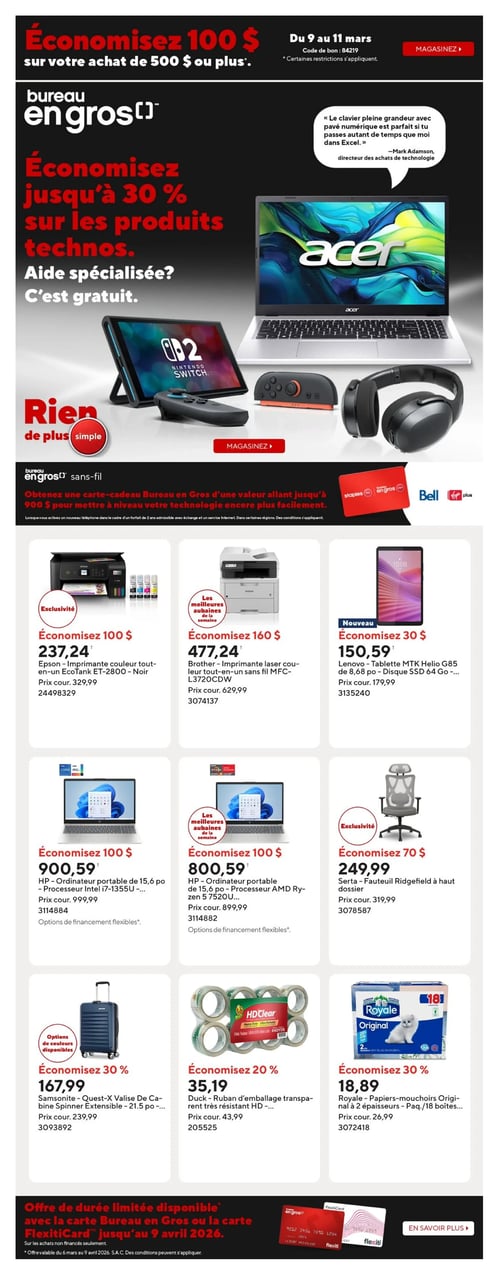 Circulaire Bureau en Gros - Page 1