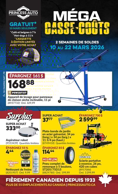 Circulaire Princess Auto - Méga Casse-coûts - Page 1
