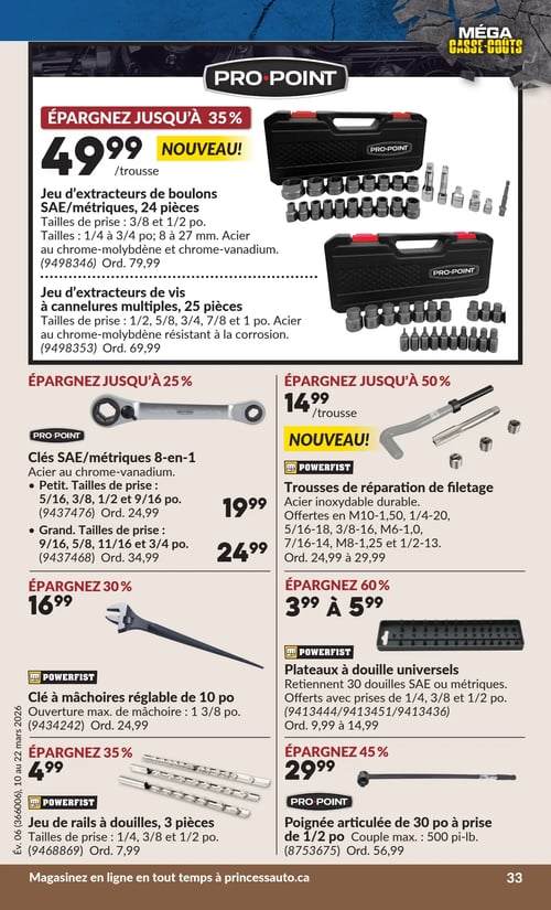 Circulaire Princess Auto - Méga Casse-coûts - Page 66