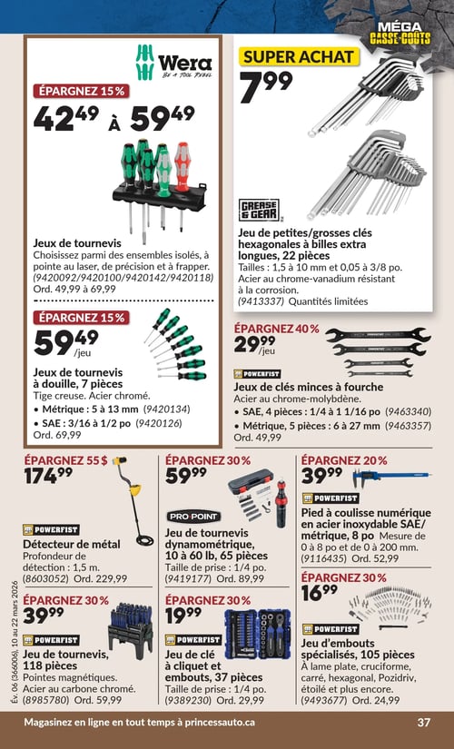 Circulaire Princess Auto - Méga Casse-coûts - Page 70