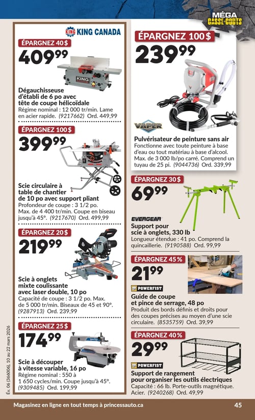 Circulaire Princess Auto - Méga Casse-coûts - Page 78