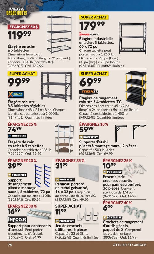 Circulaire Princess Auto - Méga Casse-coûts - Page 109