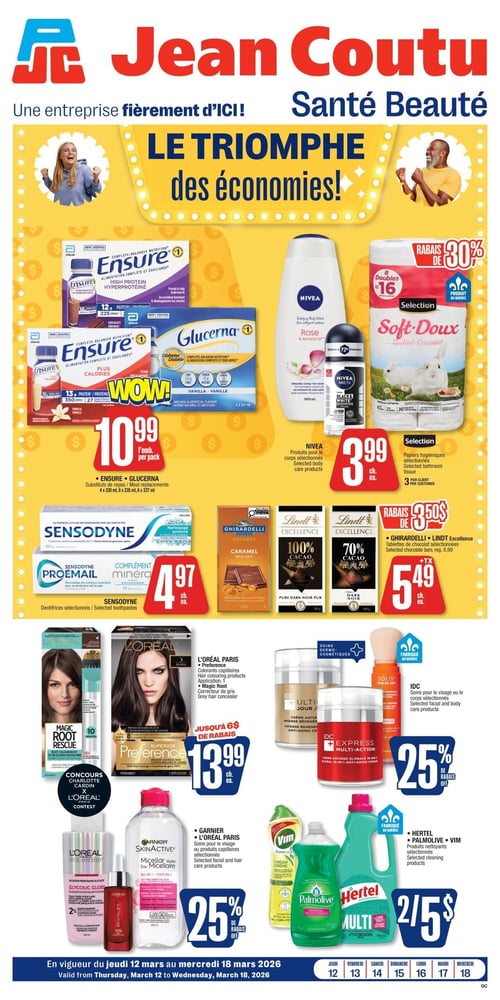 Circulaire Jean Coutu - Santé Beauté - Page 1