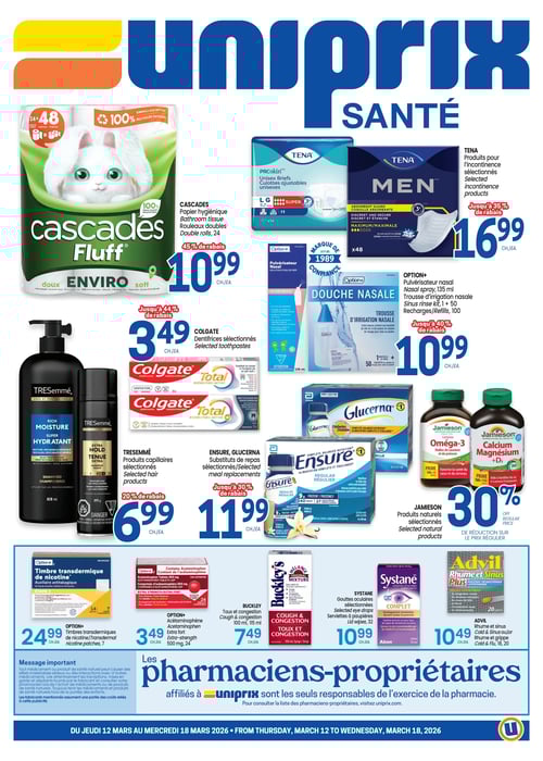 Circulaire Uniprix - Santé - Page 1