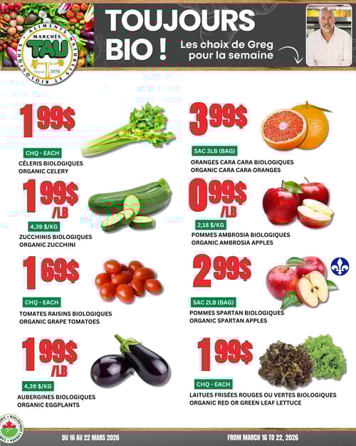 Circulaire TAU Marché d'alimentation Naturelle - Biologique - Page 1