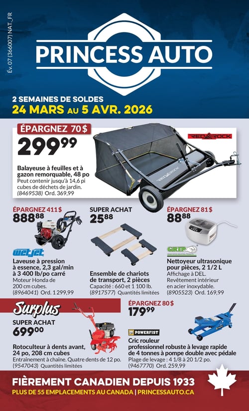 Circulaire Princess Auto - Page 1