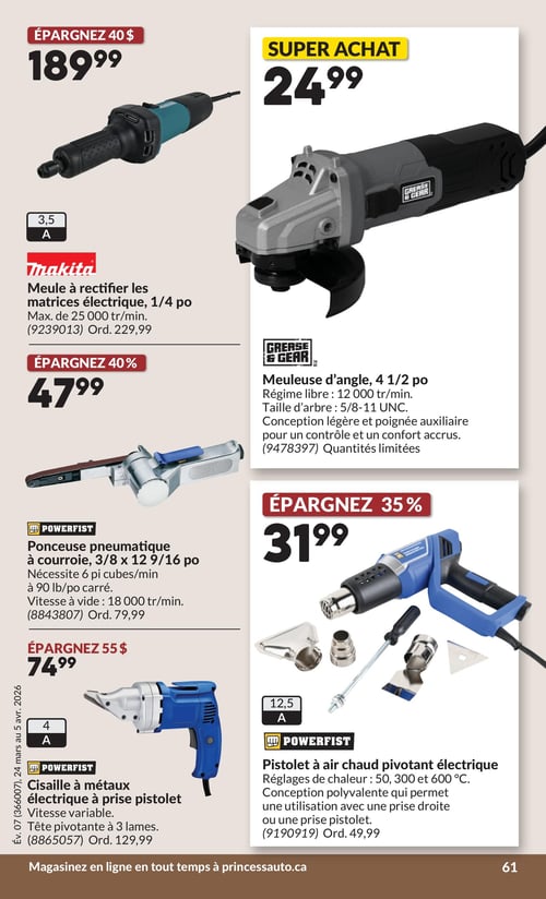 Circulaire Princess Auto - Page 81