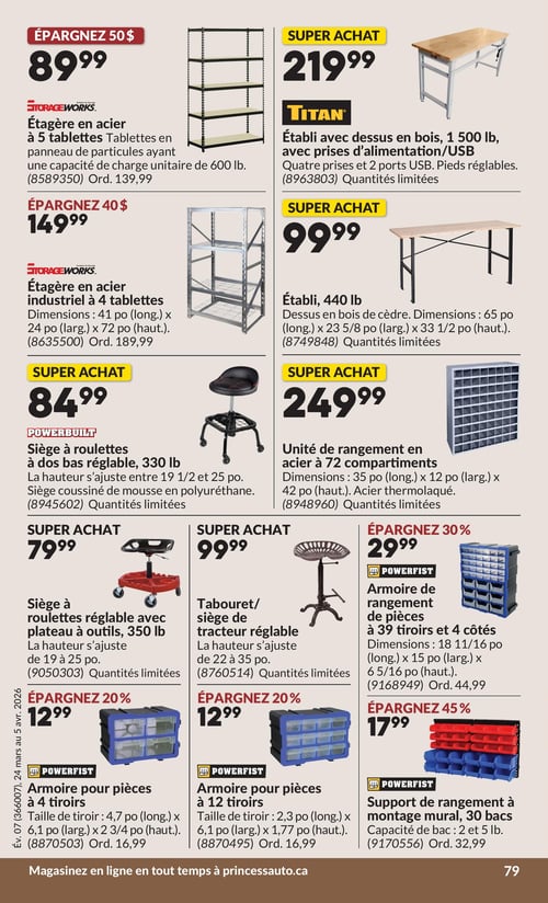 Circulaire Princess Auto - Page 99