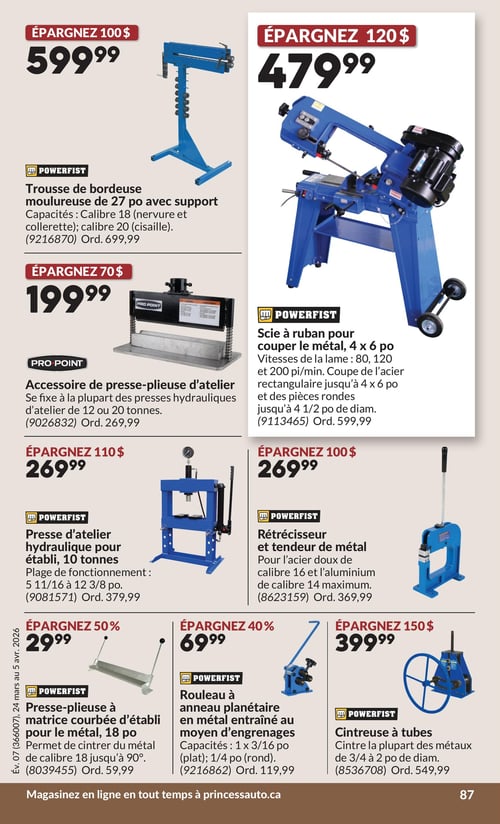 Circulaire Princess Auto - Page 107