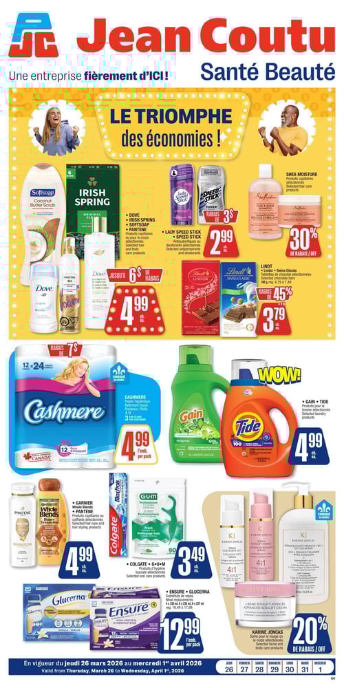 Circulaire Jean Coutu - Santé Beauté - Page 1