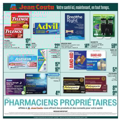 Circulaire Jean Coutu - Votre Santé ici - Page 1
